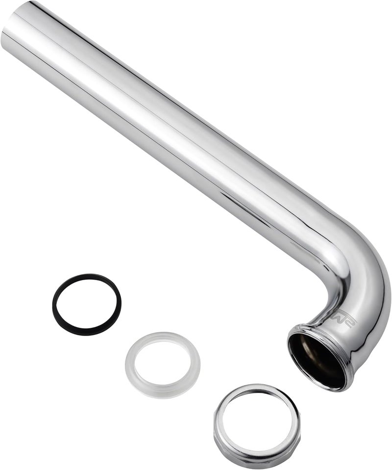 Zm 1-1/2 in. x 12 in. 20-Gauge Brass Slip Joint Waste Bend for Tubular Drain Applications, Chrome Plated - Image 2